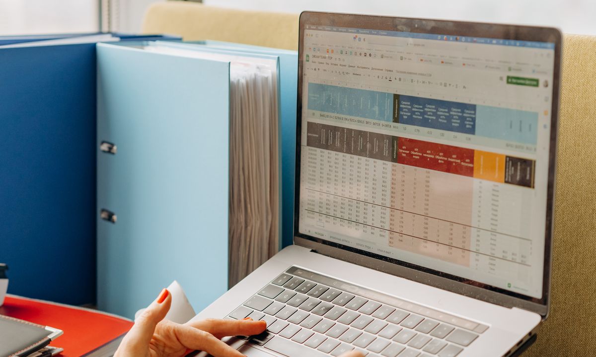 Enterprise planning data and operational schedules displayed on a laptop.